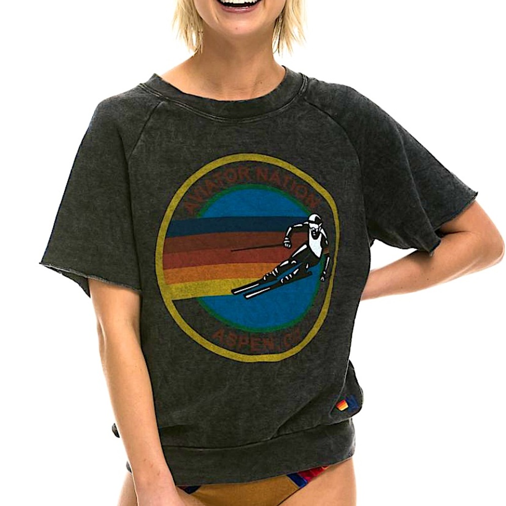 Aviator Nation Unisex Sweater Tee Top